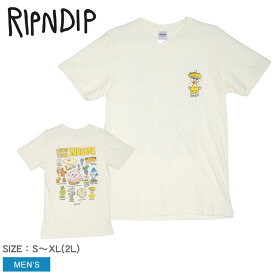 【店内全品★P2倍！】【ゆうパケット配送】リップンディップ 半袖Tシャツ RIPNDIP KNOW UR SHROOMS TEE メンズ ベージュ RND9953 ウエア トップス クルーネック ブランド ストリート カジュアル スケボー スポーツ スケート ロゴ アウトドア プリント 半袖 おしゃれ