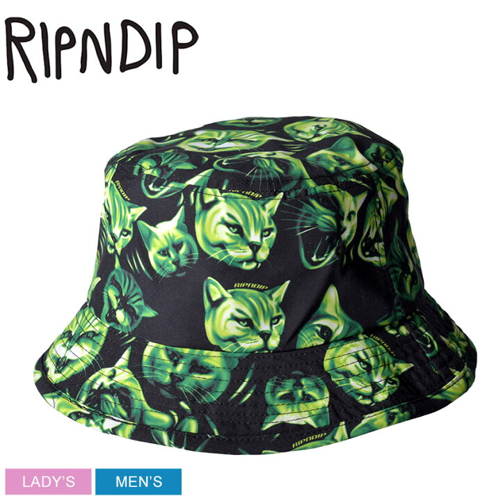 楽天市場 ゆうパケット配送 リップンディップ バケットハット Ripndip Neon Nerm Bucket Hat メンズ レディース ブラック 黒 グリーン 緑 Rnd49 ユニセックス バケハ ハット ブランド ストリート カジュアル スケボー スポーツ スケート ロゴ アウトドア 総柄 Z