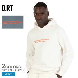 ディー.アールティー パーカー D.RT ADVENTURE HOODIE メンズ ホワイト 白 ブルー 青 AHI0333 AHE0333 スウェット スエット トレーナー トップス プルオーバー フード 長袖 シンプル カジュアル おしゃれ ブランド プリント