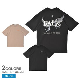 ボーラー 半袖Tシャツ BALR. GAME OF THE GODS BOX FIT T-SHIRT メンズ ブラック 黒 ベージュ B1112.1240 ウエア Tシャツ トップス クルーネック 刺繍 刺しゅう プリント バックプリント グラフィック ブランド シンプル カジュアル