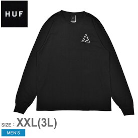 【店内全品★P2倍！】ハフ 長袖Tシャツ HUF エッセンシャル TT L/S TEE メンズ ブラック 黒 ホワイト 白 ESSENTIALS TT L/S TEE TS01750 ブランド 長袖Tシャツ ストリート カジュアル シンプル ロゴ ワンポイント おしゃれ 人気 ネイビー 紺