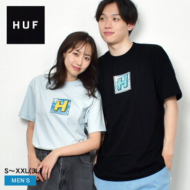 【店内全品★P5倍！】【ゆうパケット配送】 ハフ 半袖Tシャツ HUF TRESSPASS S／S TEE メンズ ブラック 黒 ブルー 青 TS01940 ウエア トップス Tシャツ クルーネック ストリート カジュアル プリント シンプル ロゴ 半袖 おしゃれ