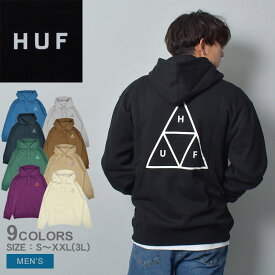 ハフ パーカー HUF SET TRIPLE TRIANGLE PULLOVER HOODIE メンズ ブラック 黒 グレー ネイビー 紺 PF00572 ウェア トップス プルオーバーパーカー スウェット スエット 長袖 ロングスリーブ フード 裏起毛 カンガルーポケット カジュアル