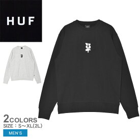 ハフ スウェット HUF SET MEGABLAST CREWNECK SWEATER メンズ グレー ブラック 黒 PF00748 ウェア トップス トレーナー 裏起毛 スエット スケーター スケボー 長袖 ロングスリーブ カジュアル シンプル ストリート スポーティ ブランド