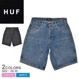 ハフ ショートパンツ HUF CLASSIC H DOUBLE KNEE DENIM SHORT メンズ レディース ブルー 青 ブラック 黒 PT00359 ズボン パンツ ボトムス デニム ショートパンツ ハーフパンツ 短パン 半ズボン ストリート スケボー スケーター ブランド|slz|