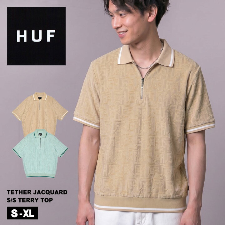 楽天市場】ハフ ポロシャツ HUF TETHER JACQUARD S/S TERRY TOP メンズ 