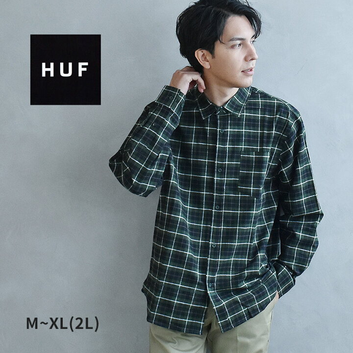 楽天市場】ハフ 長袖シャツ HUF MODAL LS PLAID SHIRT メンズ グリーン 