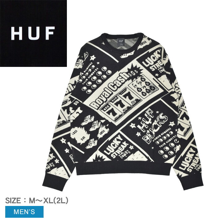 HUF◇ニット・セーター(厚手)/L/コットン/NVY 楽天市場】ハフ セーター 