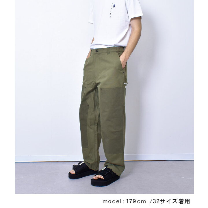 楽天市場】ハフ HUF ギルマン ダブル ニーパンツ メンズ ブラック 黒 