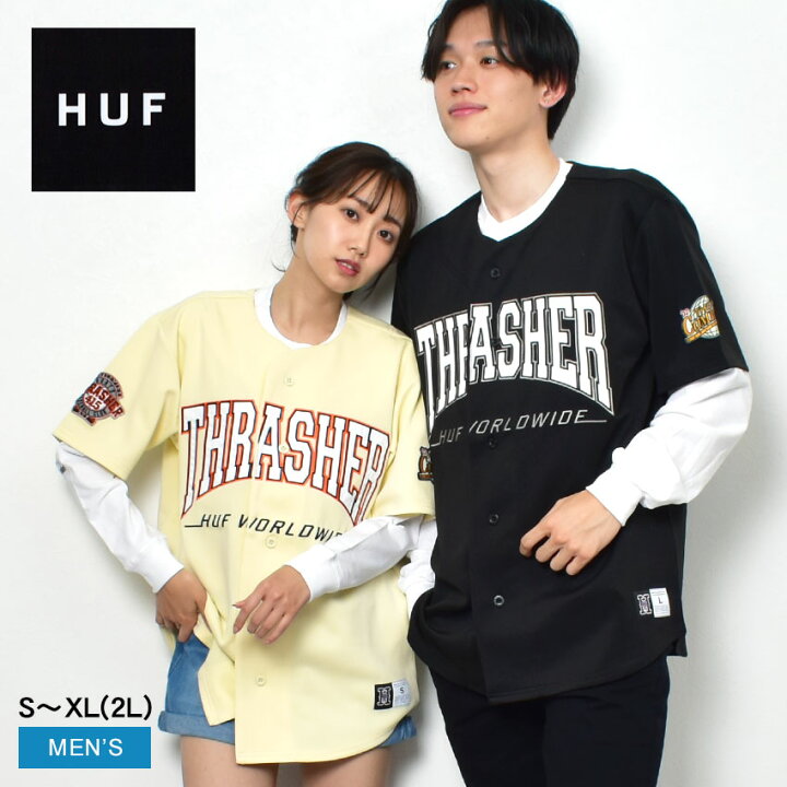 楽天市場】ハフ ベースボールシャツ HUF CENT.FIELD BASEBALL JERSEY 