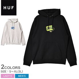 ハフ パーカー HUF HUFOROLA P／O HOODIE メンズ レディース グレー ブラック 黒 PF00556 ウェア トップス 長袖 ロングスリーブ プルオーバーパーカー プルオーバー スウェット フード 裏起毛 カンガルーポケット オーバーサイズ 大きめ