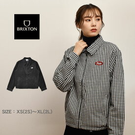 ブリクストン ワークジャケット BRIXTON UTOPIA JKT レディース ブラック 黒 03289 ウエア ジャケット アウター 長袖 上着 羽織 シンプル ブランド ストリート カジュアル ギンガムチェック コーデュロイ おしゃれ