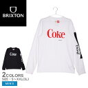 ブリクストン 長袖Tシャツ BRIXTON COCA-COLA REAL THING L／S TLR メンズ ホワイト 白 ブラック 黒 16892 ウエア 長袖 Tシャツ コカ・コーラ コラボ コラボレーション クルーネック プリント ブランド ストリート カジュアル |slz shn|