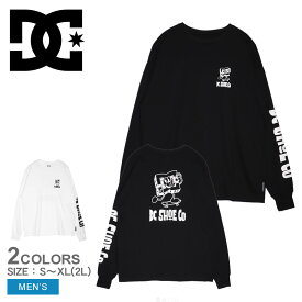 【店内全品★P2倍！】DCシューズ トップス メンズ DCSHOECOUSA 23 プレイタイム LS Tシャツ 長袖 クルーネック 春 秋 冬 ブランド ストリート アメカジ おしゃれ おすすめ 人気 カジュアル スポーティ アウトドア プリント キャラクター S M L XL ブラック 黒