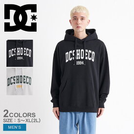 【店内全品★P2倍！】DCシューズ パーカー メンズ DCSHOECOUSA 23 COLLEGE PH フーディ　パーカー トップス 長袖 秋 冬 ブランド ストリート オーバーシルエット アメカジ おしゃれ おすすめ 人気 カジュアル スポーティ プリント 柄 ブラック 黒 グレー