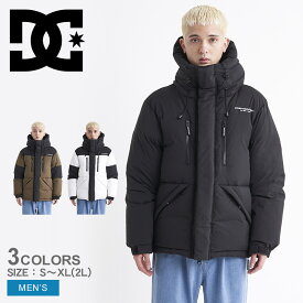 DCシューズ ダウンジャケット DCSHOECOUSA 23 DOWN GLACIER JACKET メンズ ブラック 黒 ホワイト 白 カーキ DJK234051 アウター ダウンコート ジャケット 冬 撥水 カジュアル ストリート カジュアル スケーターブランド 防寒 暖かい ロゴ