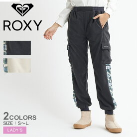 【店内全品★P5倍！】ロキシー パンツ ROXY MADE FOR THE MOUNTAIN PANTS フリース カーゴパンツ レディース ブラック 黒 ベージュ RPT234804 ウェア ウエア ボトムス ズボン 長ズボン 撥水 はっ水 防寒 暖かい UVカット 裾リブ ポケット シンプル おしゃれ