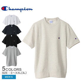 【ゆうパケット配送】 チャンピオン 半袖Tシャツ CHAMPION ショートスリーブクルーネックスウェットシャツ メンズ ホワイト 白 ブラック 黒 グレー ネイビー C3-Z020 Tシャツ 半袖 ウエア トップス ブランド シンプル カジュアル アメカジ スポーティ カレッジ|slz|