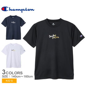 【ゆうパケット配送】 チャンピオン 半袖Tシャツ CHAMPION ミニ ショートスリーブTシャツ キッズ ホワイト 白 ブラック 黒 ネイビー CK-ZB318 半袖 バスケ ミニバス ワンポイント ロゴ カットソー トップス 吸汗 速乾 抗菌 防臭 スポーツ スポーティ