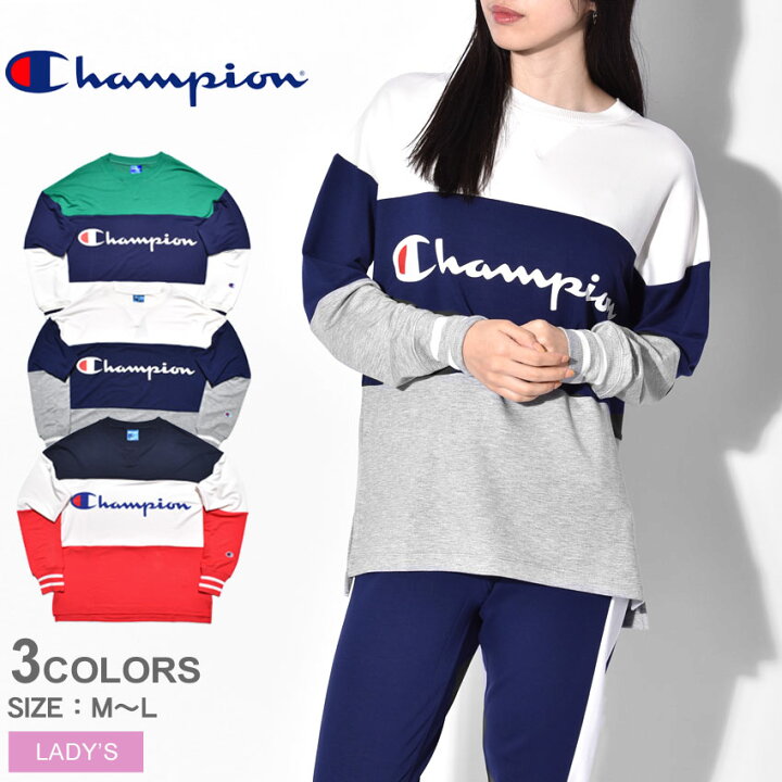 楽天市場 Champion チャンピオン トレーナー クルーネック スウェットシャツ ゆうパケット配送 Crewneck Sweat Shirts Cw Ps004 010 070 947 レディース ブランド カジュアル ジャージ スポーツ ロゴ スウェット スエット ボーダー Z Craft
