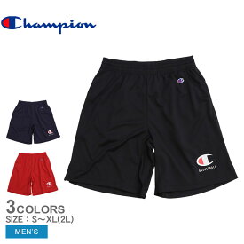 【店内全品★P2倍！】チャンピオン ボトムス CHAMPION ショーツ メンズ ブラック 黒 ネイビー 紺 C3-VB551 ウエア ハーフパンツ ショートパンツ ショート丈 半ズボン ストレッチ 刺繍 吸汗 速乾 抗菌 防臭 ブランド シンプル カジュアル アメカジ スポーティ