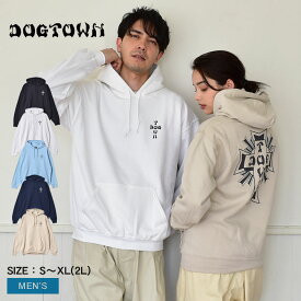 ドッグタウン パーカー DOG TOWN クロス ロゴ フーディ メンズ レディース CROSS LOGO HOODIE DT010500A 長袖 トップス 春 秋 冬 プルオーバー スウェット オーバーサイズ ゆったり バックプリント カジュアル ストリート