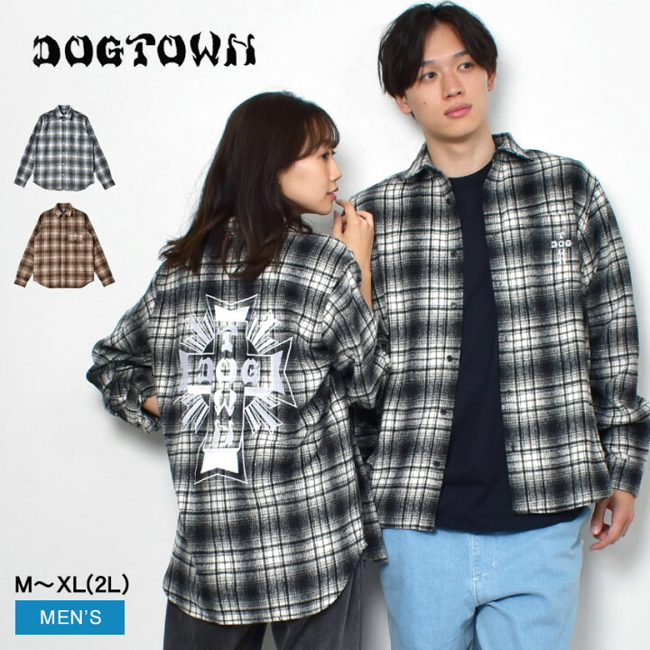 楽天市場】ドッグ タウン 長袖シャツ メンズ DOG TOWN クロス ロゴ emb 
