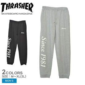 スラッシャー スウェットパンツ THRASHER シンス 1981 スウェットパンツ メンズ ブラック 黒 ホワイト 白 グレー SINCE 1981 SWEAT PANTS TH97116 ウエア パンツ ボトムス ズボン ブランド ストリート カジュアル シンプル