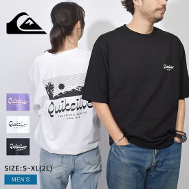 クイックシルバー 半袖Tシャツ QUIKSILVER ISLAND MODE ST Tシャツ メンズ ブラック 黒 ホワイト 白 QST242007 ウェア トップス Tシャツ カジュアル 半袖 サーフ サーフィン サーファー ブランド ロゴ スポーティ プリント バックプリント