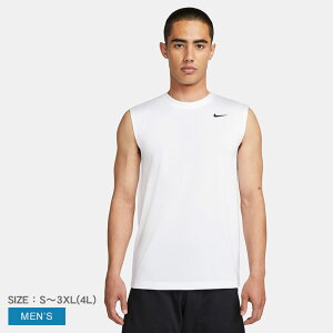 【ネコポス配送】ナイキ タンクトップ NIKE Dri-FIT レジェンド メンズ スリーブレス フィットネス Tシャツ メンズ ホワイト 白 ブラック 黒 DX0992-100 ウェア トップス カットソー クルーネック