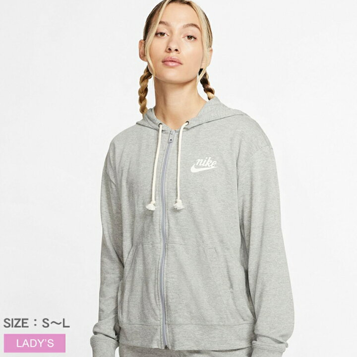 楽天市場 さらに50円引きcp 対象 ナイキ パーカー Nike ジム ヴィンテージ フルジップ フーディ レディース グレー Cj1695 ウェア トップス 無地 長袖 ブランド スウェット おしゃれ 裏毛 ロゴ フード フーディ カジュアル Z Craft