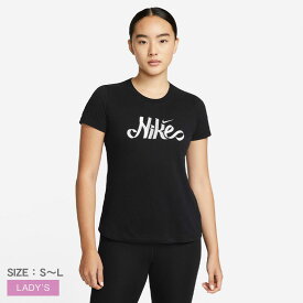 【ゆうパケット配送】ナイキ 半袖Tシャツ NIKE ウィメンズ Dri-FIT CT NIKE SCRIPT Tシャツ レディース ブラック DN6688 010 ウエア トップス ブランド ストリート スポーツ スポーティ カジュアル 半袖 運動 クルーネック プリント おしゃれ