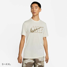 【店内全品★P5倍！】【ゆうパケット配送】 ナイキ 半袖Tシャツ NIKE 半袖Tシャツ メンズ ベージュ DF RLGD カモ S/S Tシャツ DZ2742 ウェア トップス 半袖 半袖T クルーネック スポーツ ジム 運動 シンプル ブランド カジュアル ロゴ トレーニングウェア ホワイト 白