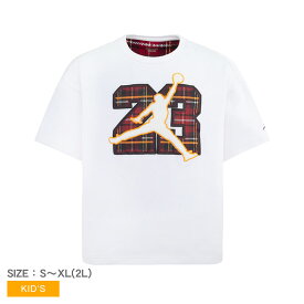 【店内全品★P5倍！】ナイキ 半袖Tシャツ NIKE ジョーダン プライド パック 23 ショートスリーブ Tシャツ キッズ ジュニア 子供 白 ホワイト レッド JDB PLAID PACK 23 SS TEE 95C822 ジャンプマン トップス ストリート スポーティ ロゴ 人気