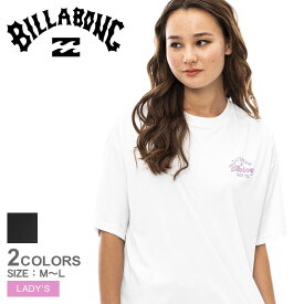 【店内全品★P2倍！】ビラボン 半袖Tシャツ BILLABONG 【FOR SAND AND WATER】 DOUBLE LAYER LOGO BIG RASH TEE ラッシュガード レディース ブラック 黒 ホワイト 白 DOUBLE LAYER LOGO BIG RASH BD013858 トップス 半袖 Tシャツ ラッシュガード 人気 おしゃれ