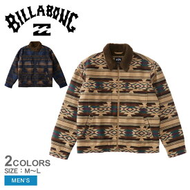 【店内全品★P5倍！】ビラボン ボアジャケット BILLABONG BARLOW SHERPA メンズ ベージュ ネイビー 紺 BD012760 アウター ジャケット ボア 上着 羽織 防寒 ジップアップ ネイティブ柄 ストリート サーフ シンプル ロゴ 長袖 カジュアル ブランド