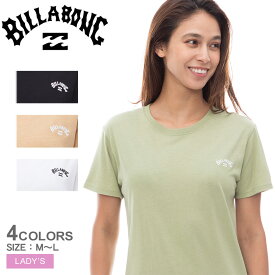 【ゆうパケット配送】 ビラボン 半袖Tシャツ BILLABONG ONE POINT ARCH LOGO TEE Tシャツ レディース ブラック 黒 ホワイト 白 BE013200 トップス 半袖 Tシャツ クルーネック 人気 おしゃれ ロゴ ワンポイント サーフ プリント カジュアル 海 ストリート