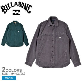 【店内全品★P5倍！】ビラボン 長袖シャツ BILLABONG コーデュロイ ボア シャツ メンズ グレー グリーン 緑 CORDUROY BOA SHIRTS BC012105 ストリート サーフ シンプル ロゴ ボア フリース 長袖 カジュアル アメカジ ブランド アウトドア 羽織 腰巻き 肩掛け