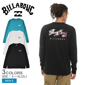 ビラボン 長袖Tシャツ BILLABONG ARCH WAVE ロンT メンズ ブラック 黒 ブルー 青 ブラウン ホワイト 白 BD011051 ウエア トップス 長袖 ロンT ストリート サーフ ロゴ プリント ブランド カジュアル シンプル クルーネック