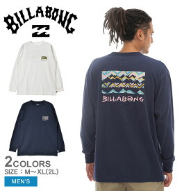 ビラボン 長袖Tシャツ BILLABONG WAVE WASHED ロンT メンズ ネイビー 紺 ホワイト 白 BD011054 ウエア トップス 長袖 ロンT ストリート サーフ ロゴ プリント ブランド カジュアル シンプル おしゃれ クルーネック 定番 人気