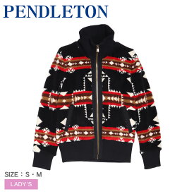 ペンドルトン ジャケット PENDLETON FOXGLOVE BOMBER JKT レディース ブラック 黒 マルチ マルチカラー C1040-83207 ウエア ジャケット 長袖 上着 羽織 総柄 フリース フリースジャケット ボア ボアジャケット シンプル ブランド