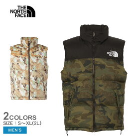 【店内全品★P5倍！】ザ ノースフェイス 中綿ベスト THE NORTH FACE ノベルティーヌプシベスト メンズ ブラック 黒 ベージュ マルチカラー Nuptse Hoodie ND92339 ノースフェース アウター ウェア シンプル カジュアル アウトドア キャンプ レジャー ロゴ