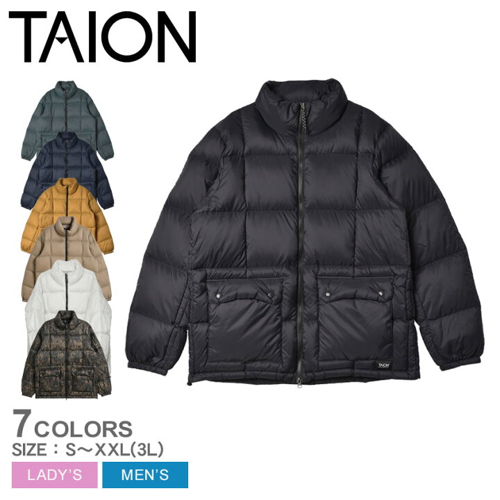 楽天市場】タイオン ダウンジャケット TAION マウンテン パッカブル 