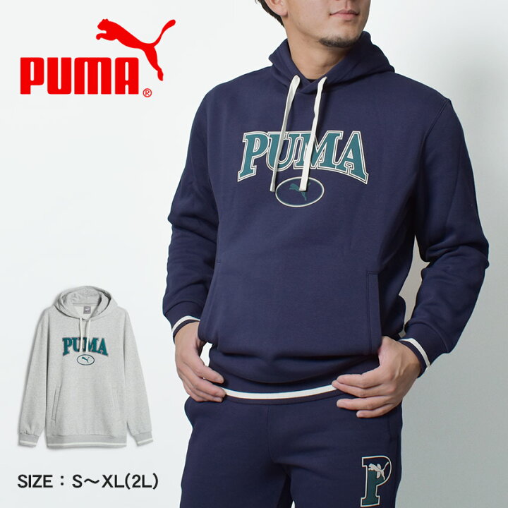 楽天市場】プーマ パーカー PUMA PUMA SQUAD フーディー メンズ グレー 