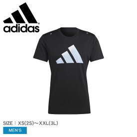 【ゆうパケット配送】アディダス 半袖Tシャツ ADIDAS ラン アイコン 3バーロゴ 半袖Tシャツ メンズ ブラック 黒 RUN ICONS 3 BAR LOGO SHORT SLEEVE T-SHIRT TE617 半袖 TEE ZSPO ロゴ シンプル スポーツ AEROREADY リフレクター付き メッシュ