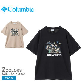 【ゆうパケット配送】 コロンビア 半袖Tシャツ COLUMBIA スウィン アベニュー グラフィック ショートスリーブティー メンズ ブラック 黒 ベージュ SWIN AVENUE GRAPHIC SS TEE PM0791 Tシャツ 半袖 グラフィックT グラフィック プリント 木下ようすけ コラボ