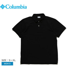 【店内全品★P5倍！】コロンビア ポロシャツ COLUMBIA ポストヘイツポロ メンズ ブラック 黒 Post Hastes Polo PM0694 ウェア ポロ カットソー 襟付き 衿付き トップス 半袖 カジュアル シンプル スポーツ テニス ゴルフ アウトドア 定番 刺しゅう ロゴ