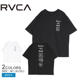 ルーカ 半袖Tシャツ RVCA ALL LOGO メンズ ブラック 黒 ホワイト 白 BE04A236 トップス Tシャツ 半袖 バックプリント プリント ストリート スポーティ カジュアル ロゴ ウエア ウェア サーフィン サーファー サーフ スポーツ 運動|slz|