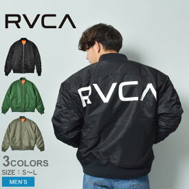 ルーカ MA-1ジャケット RVCA BACK RVCA MA-1 ジャケット メンズ ブラック 黒 オレンジ グリーン 緑 BB042766 ウエア アウター 上着 羽織 防寒 ロゴ リバーシブル 2WAY シンプル スポーティ カジュアル ストリート 長袖