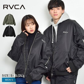 【店内全品★P5倍！】ルーカ MA-1 ジャケット メンズ RVCA ミスターカートゥーン エムエーワン ブラック 黒 グリーン 緑 オリーブ MR CARTOON MA-1 JACKET BC042777 ウェア アウター 上着 羽織 防寒 中綿 カジュアル ミリタリー ストリート ジップ ポケット